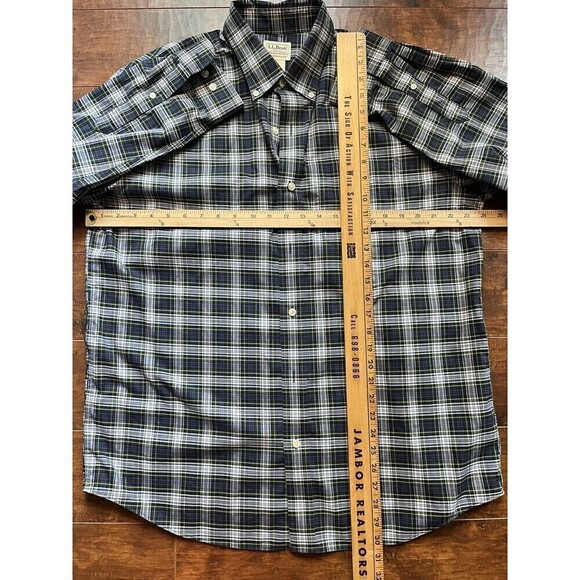 L.L. Bean Mens Traditional Fit Plaid Button Down Long Sleeve Sz L 100% Cotton - Picture 3 of 5